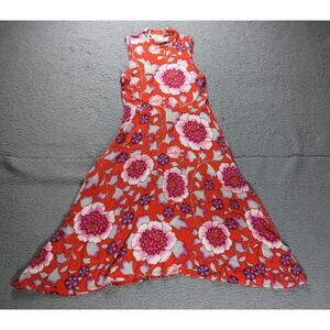 Anthropologie Maeve Dress Xs Cleary Floral A Line Swing Asymmetrical Hemline